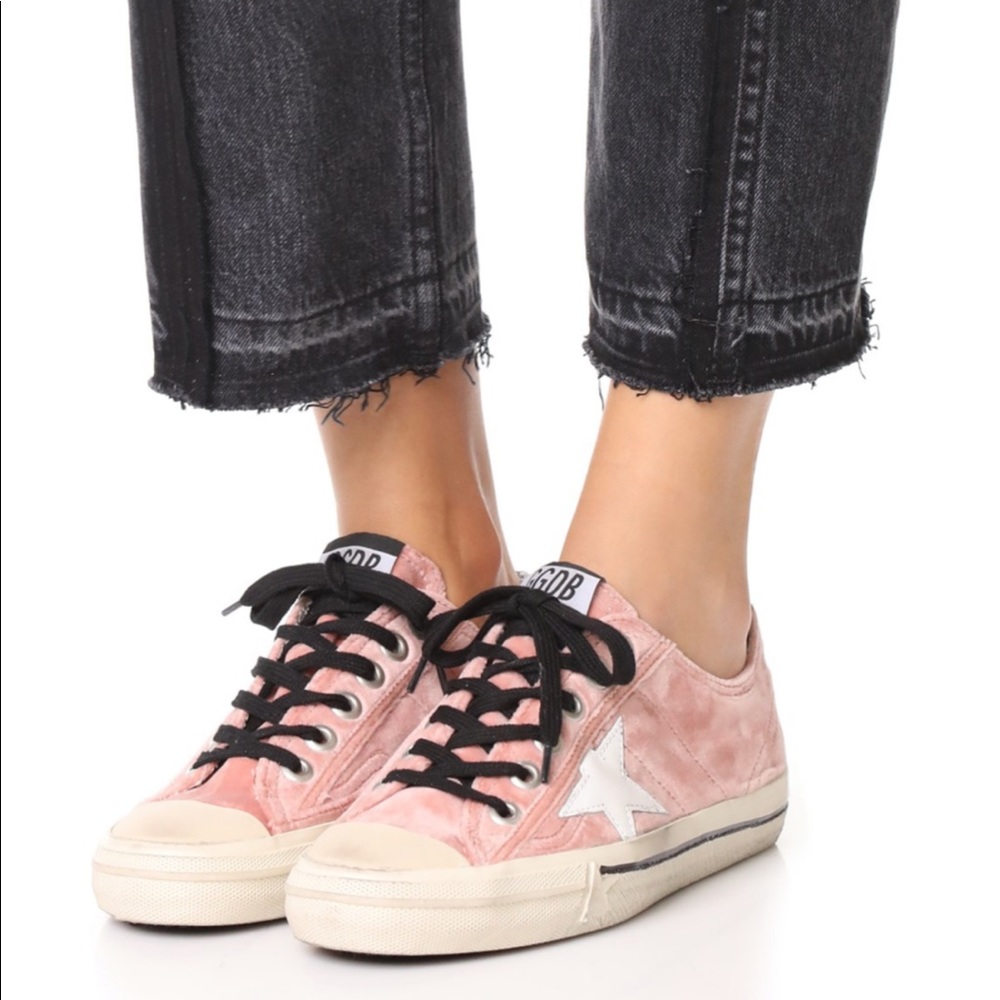 Golden Goose V Star Pink Velvet 37